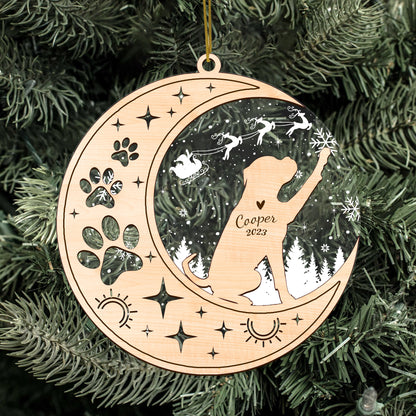 Netecom Boxer Dog Memorial Suncatcher, Personalized German Boxer Christmas Ornament with Date Name, Bereavement Gifts for Loss of Pet, Dog Death Sympathy Gifts Pet Loss Sun Catchers, Dog Grief Gift