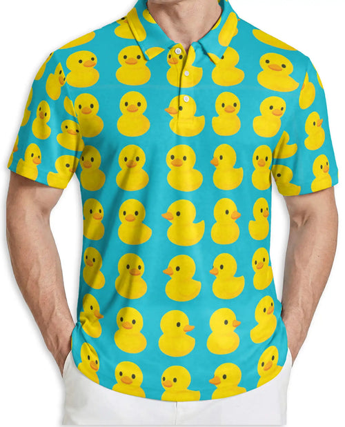 Rubber Duck Polo Shirt – Cute Yellow Duck Pattern | Netecom