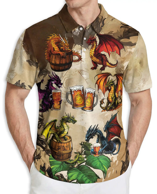 Dragon Beer Fantasy 3D Polo Shirt for Men | Netecom