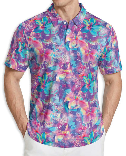 Colorful Floral Polo Shirt – Tropical Summer Style | Netecom