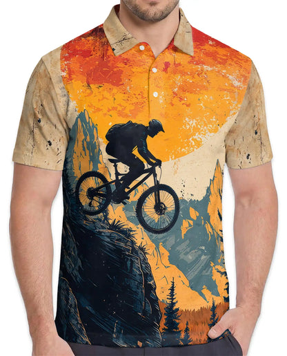 Mountain Biking Polo Shirt - Adventure Trail Rider Style | Netecom
