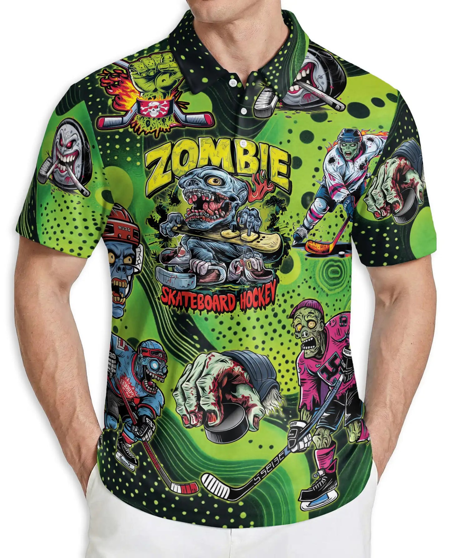 Zombie Hockey Polo Shirt | Netecom