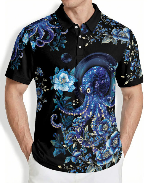 Blue Octopus Polo Shirt | Netecom