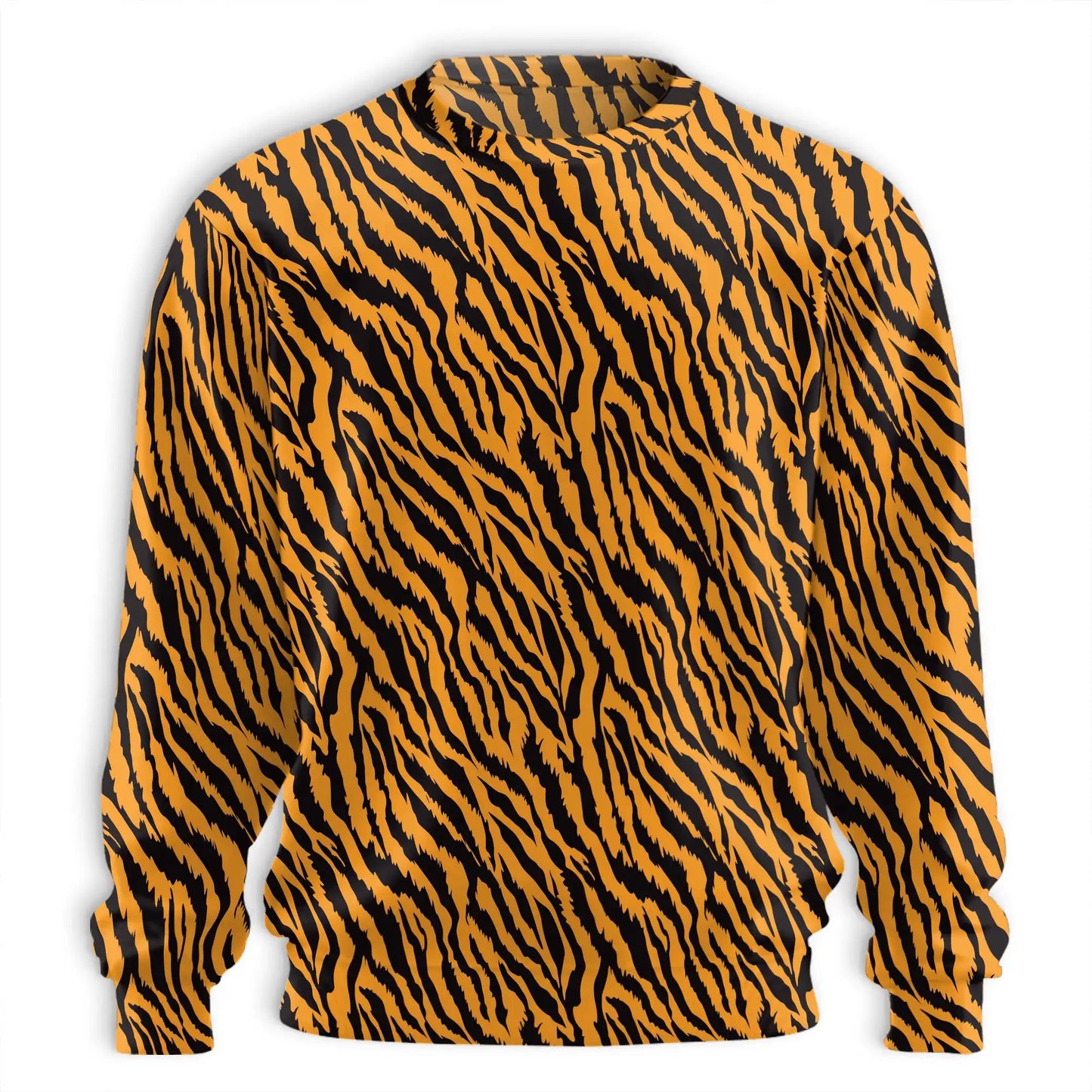 Tiger Print Sweatshirt, 3D All Over Print Wild Animal Crewneck Pullover for Men Women, Tiger Lover Gift - Netecom