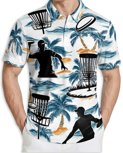 Disc Golf Tropical 3D Polo Shirt for Men – Island Sports Beach Style | Netecom