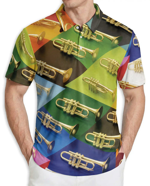 Trumpet Music Hawaiian Polo Shirt | Netecom
