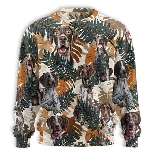 German Shorthaired Pointer Sweatshirt, 3D All Over Print Hunting Dog Crewneck Pullover for Men Women, GSP Lover Gift - Netecom