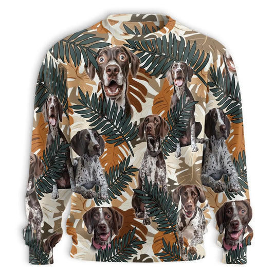 German Shorthaired Pointer Sweatshirt, 3D All Over Print Hunting Dog Crewneck Pullover for Men Women, GSP Lover Gift - Netecom