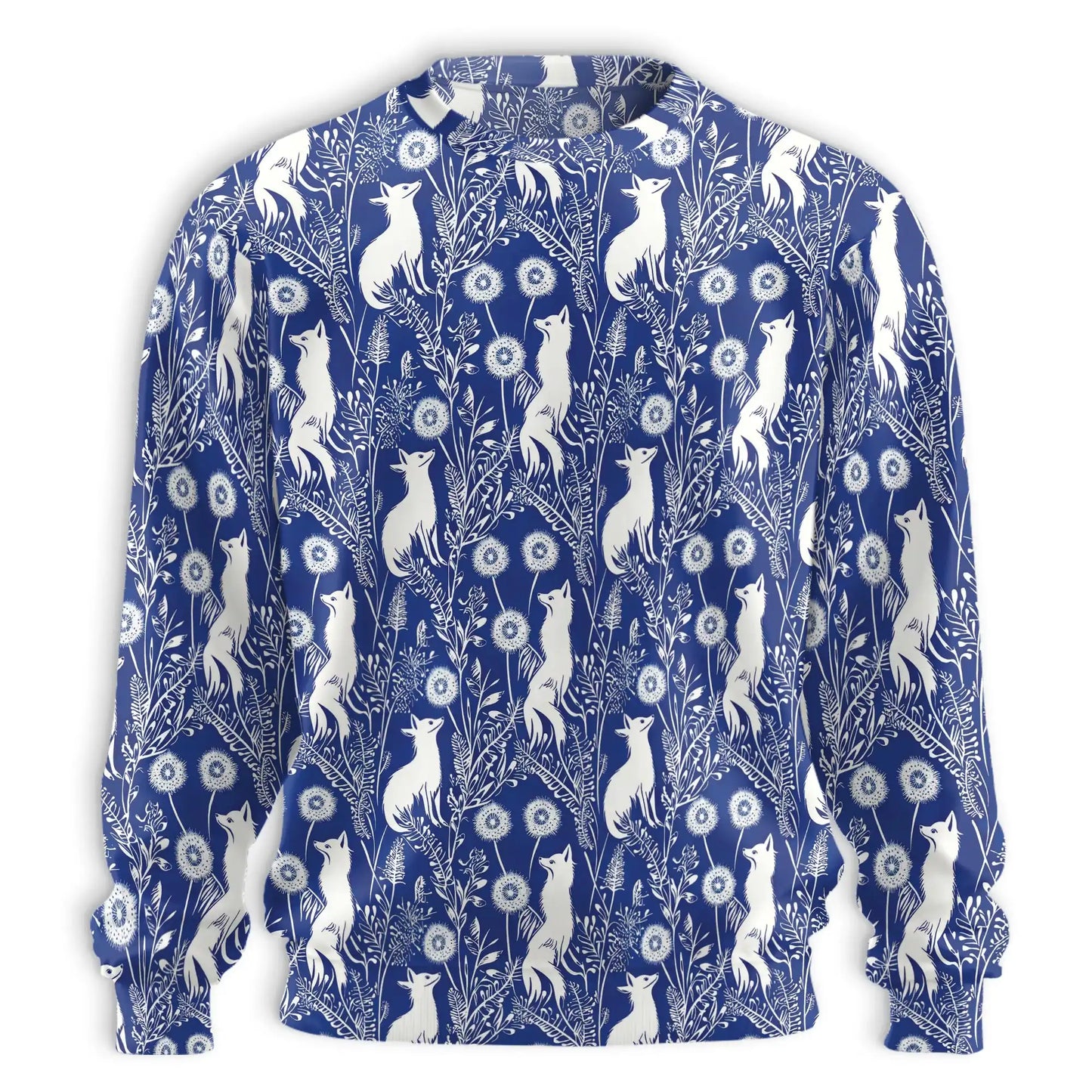 Vintage Fox Sweatshirt, 3D All Over Print Rustic Woodland Animal Crewneck Pullover for Men Women, Fox Lover Gift - Netecom