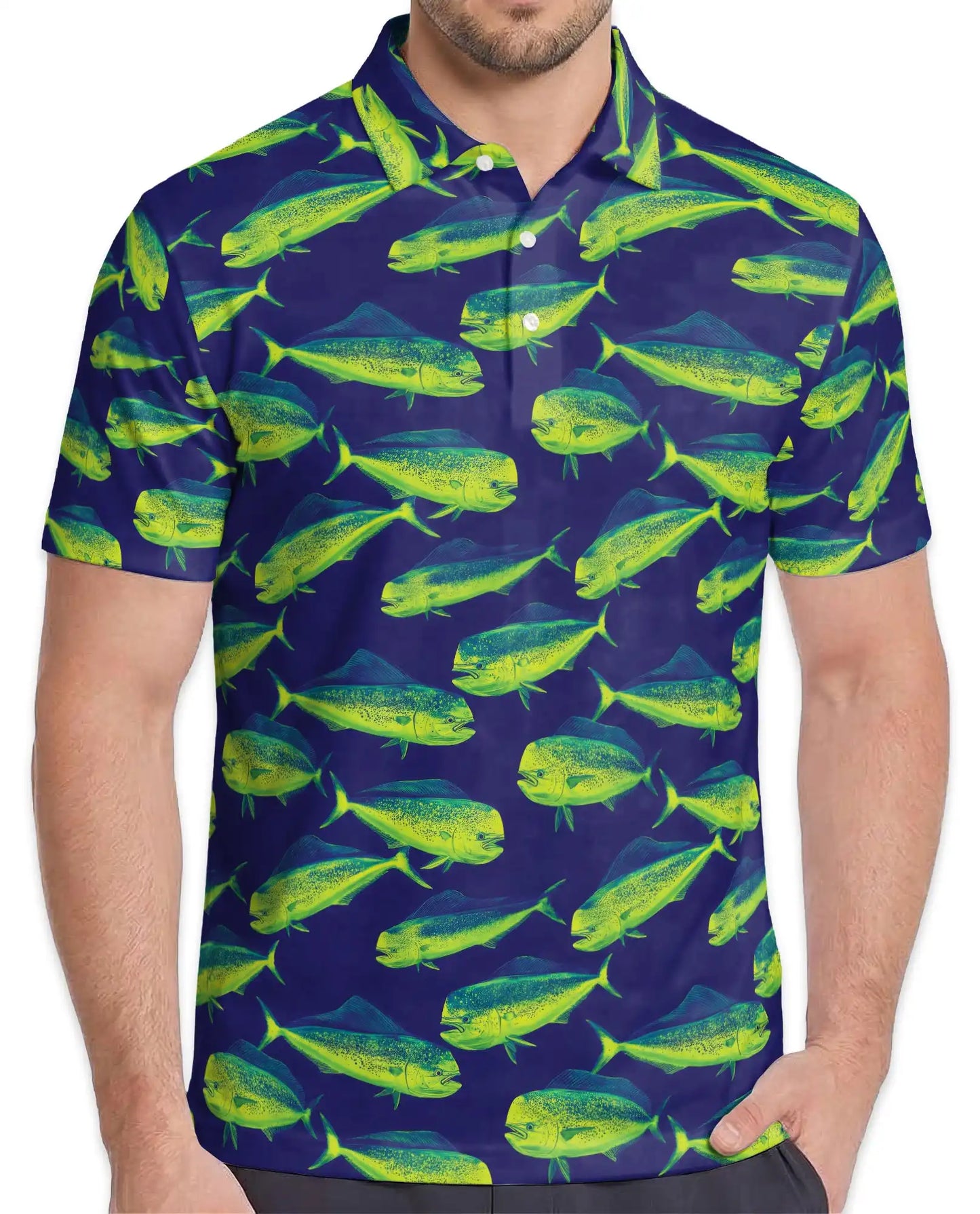 Mahi Mahi Polo Shirt for Men – Offshore Fishing Style | Netecom