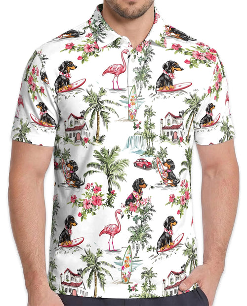 Lovely Dachshund Polo Shirt for Men – Cute Dog Lover Style | Netecom