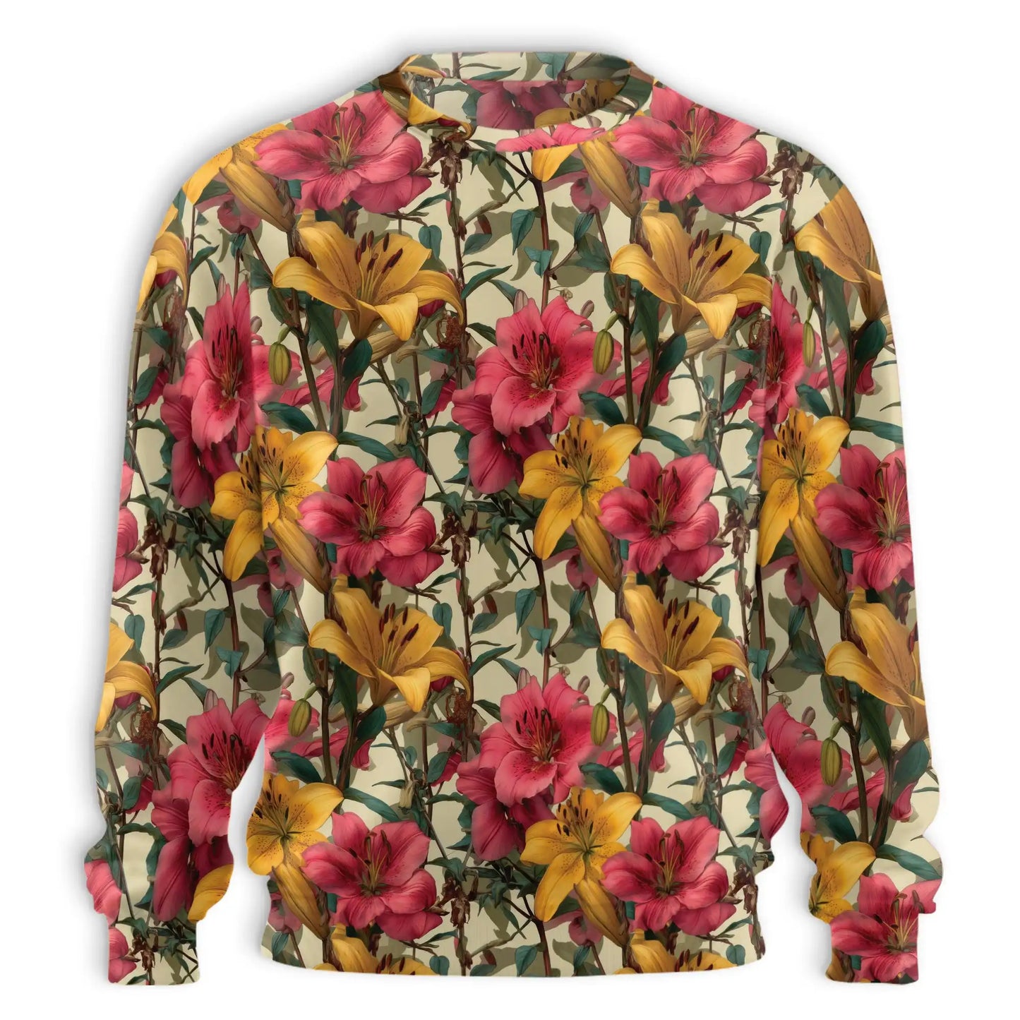 Lilium Floral Sweatshirt, 3D All Over Print Elegant Lily Flower Crewneck Pullover for Men Women, Lilium Lover Gift - Netecom