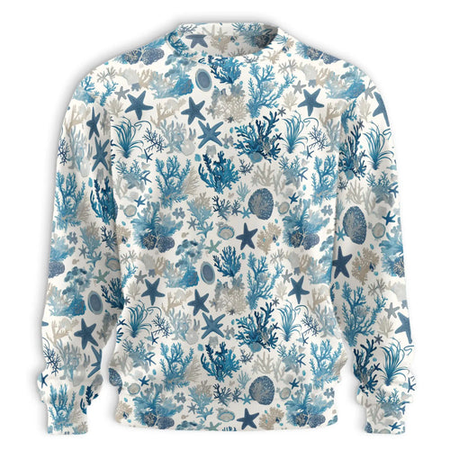 Coral Sweatshirt, 3D All Over Print Ocean Reef Crewneck Pullover for Men Women, Marine Life Lover Gift - Netecom