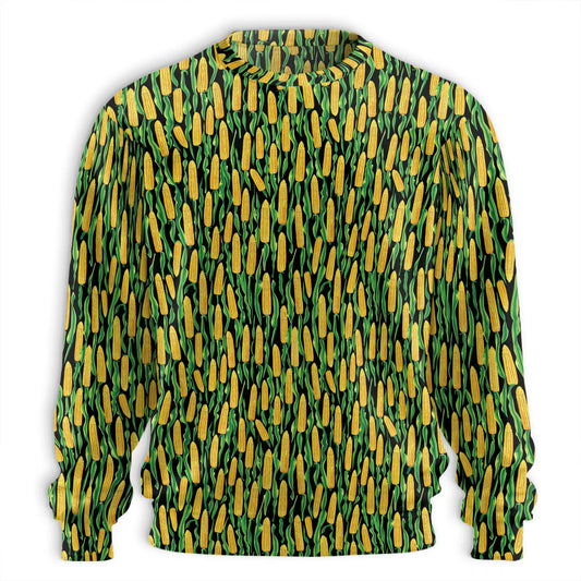 Corn Cob Sweatshirt, 3D All Over Print Agricultural Farm Crewneck Pullover for Men Women, Farmer Corn Lover Gift - Netecom