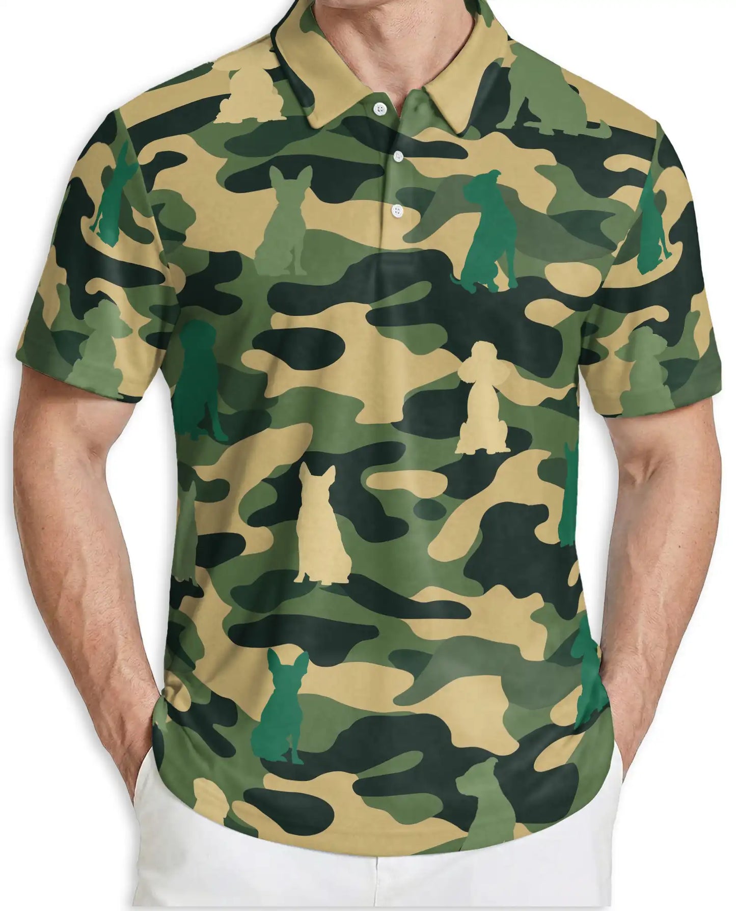 Dog Camo Polo Shirt | Netecom