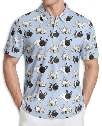 French Bulldog Pattern Polo Shirt | Netecom
