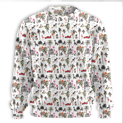 Rat Terrier Sweatshirt, 3D All Over Print Beach Dog Crewneck Pullover for Men Women, Coastal Dog Lover Gift - Netecom