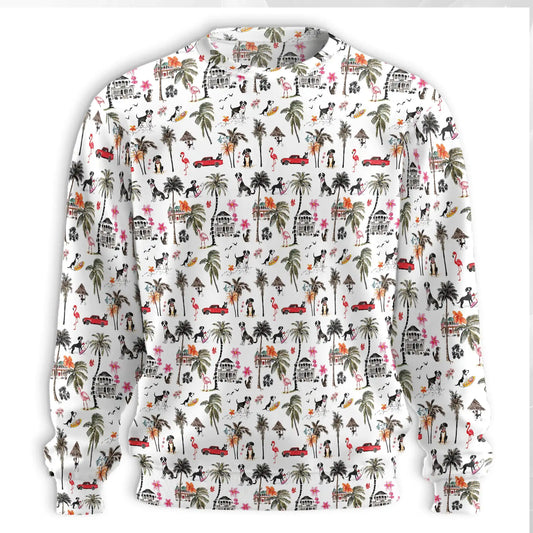 Rat Terrier Sweatshirt, 3D All Over Print Beach Dog Crewneck Pullover for Men Women, Coastal Dog Lover Gift - Netecom