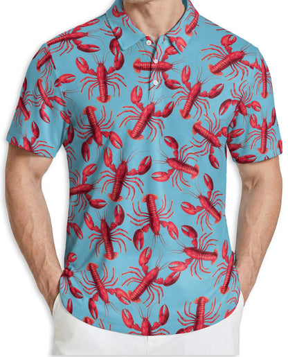 Lobster 3D Polo Shirt for Men – Seafood Ocean Summer Style | Netecom