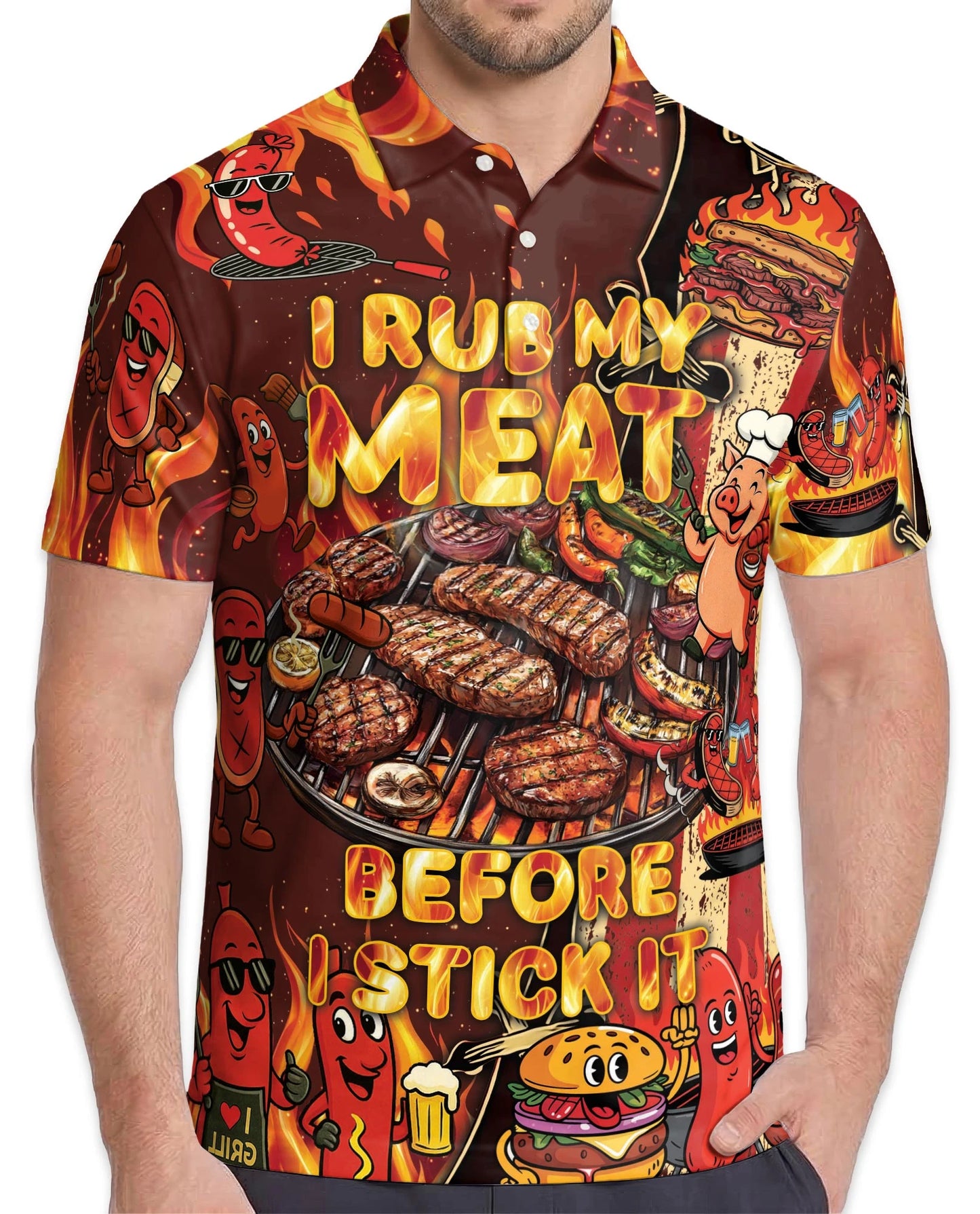 Funny BBQ Grilling Polo Shirt for Men – Grill Master Style | Netecom