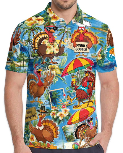 Thanksgiving Turkey Polo Shirt for Men – Fall Holiday Style | Netecom