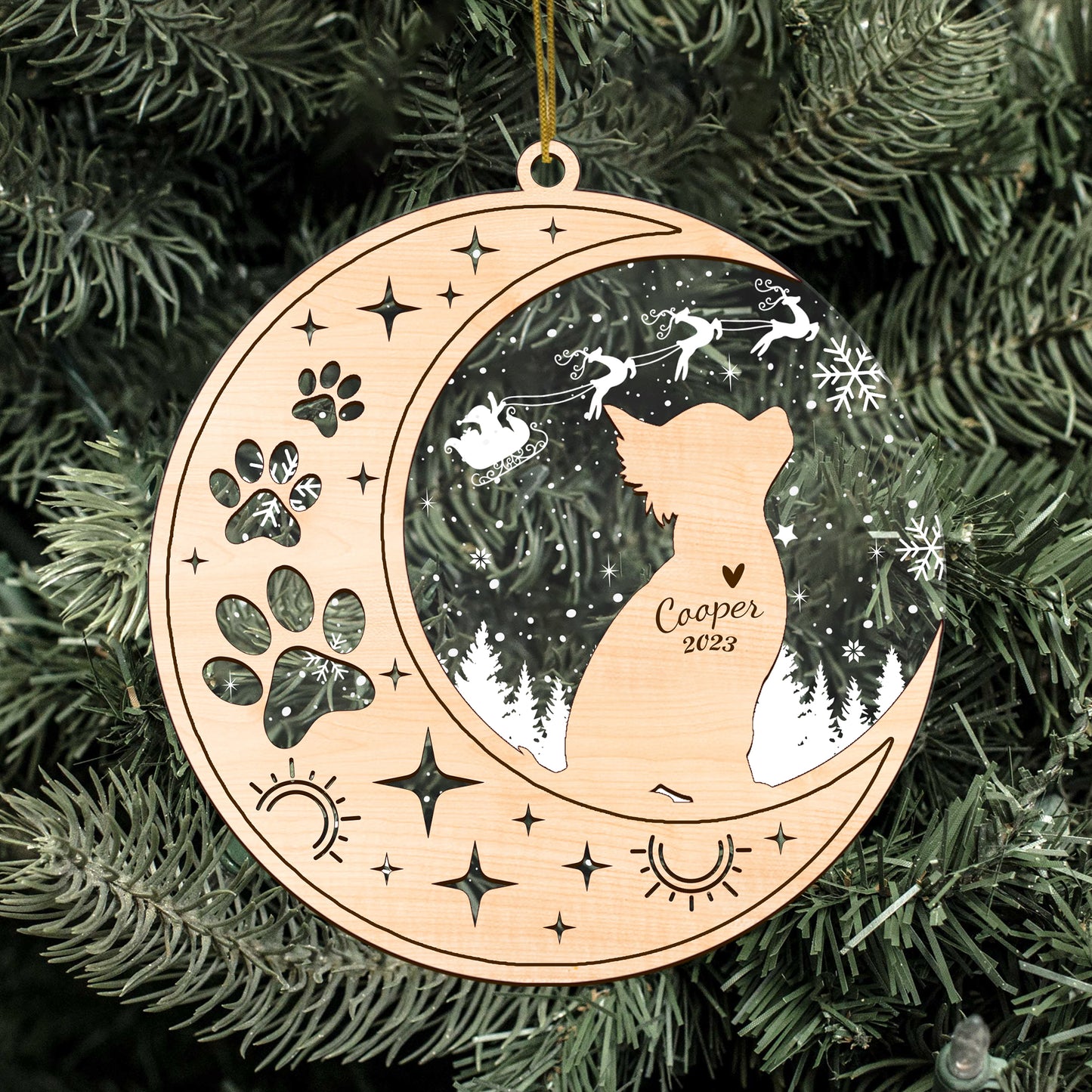 Netecom Chihuahua Memorial Suncatcher, Personalized with Date Name Dog Suncatcher, Pet Loss Sun Catchers Indoor Window, Bereavement Gift Dog Memorial Ornament Loss of Pet Sympathy Giftss