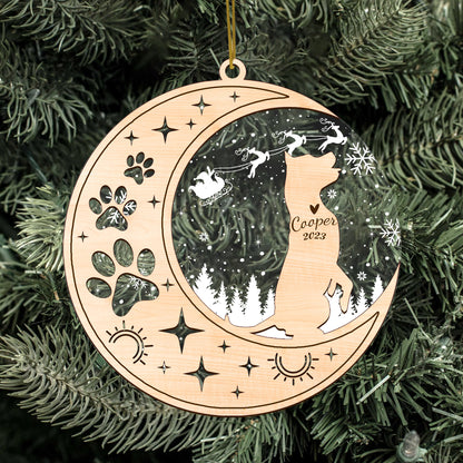 Netecom American Staffordshire Terrier Dog Memorial Suncatcher Personalized Dog Christmas Ornament, Bereavement Gifts for Loss of Pet, Dog Death Sympathy Gifts Pet Loss Sun Catchers, Dog Grief Gift