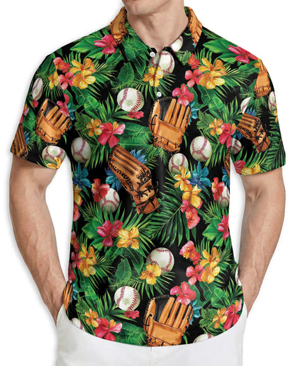 Baseball Hawaiian Polo Shirt – Floral Summer Style | Netecom
