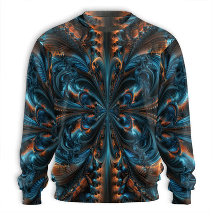 Psychedelic Butterfly Sweatshirt, 3D All Over Print Colorful Butterfly Crewneck Pullover for Men Women, Boho Art Lover Gift - Netecom