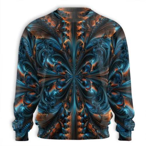 Psychedelic Butterfly Sweatshirt, 3D All Over Print Colorful Butterfly Crewneck Pullover for Men Women, Boho Art Lover Gift - Netecom