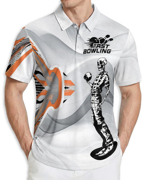 Bowling Polo Shirt – Skeleton Fast Bowling Print | Netecom