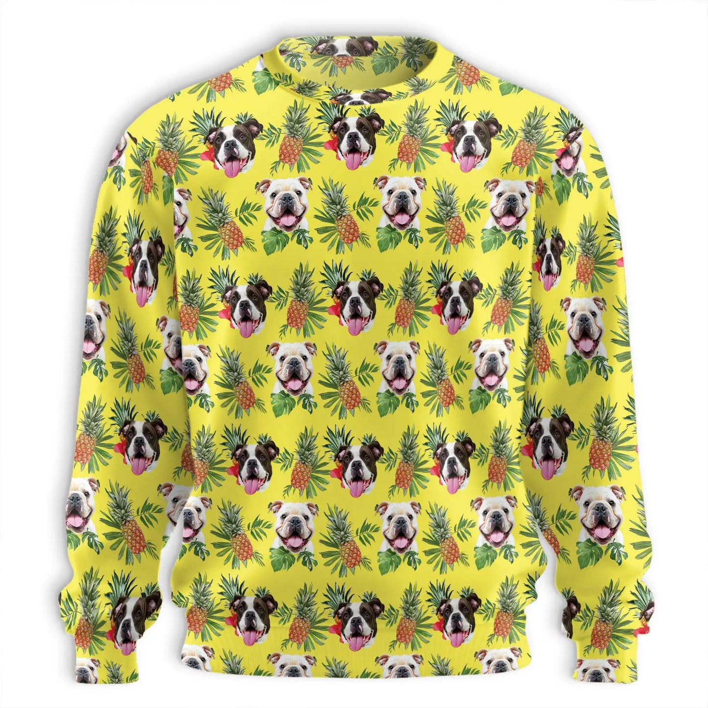 English Bulldog Sweatshirt, 3D All Over Print Dog Crewneck Pullover for Men Women, English Bulldog Lover Gift - Netecom