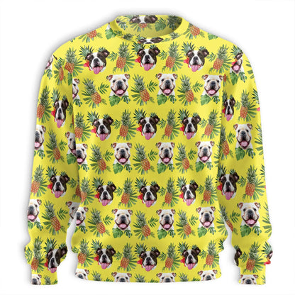 English Bulldog Sweatshirt, 3D All Over Print Dog Crewneck Pullover for Men Women, English Bulldog Lover Gift - Netecom