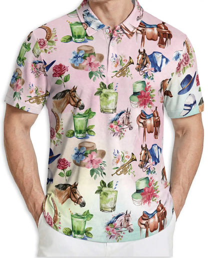 Western Horse Cowgirl 3D Polo Shirt for Men – Rustic Rodeo Country Style | Netecom
