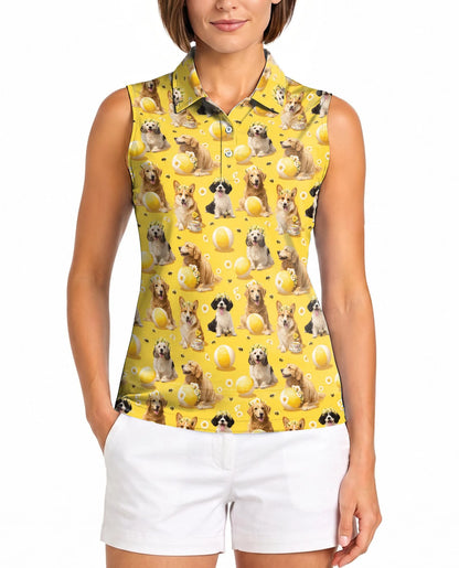 Summer Dog Sleeveless Polo Shirt for Women – Cute Pet Lover Style | Netecom