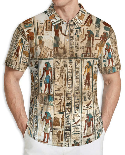 Egyptian Hieroglyph Polo Shirt – Ancient Egypt Art | Netecom