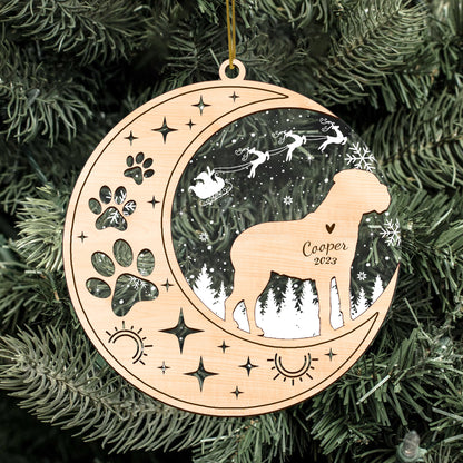 Netecom Bullmastiff Dog Memorial Suncatcher, Personalized Bullmastiff Christmas Ornament with Date Name Bereavement Gifts for Loss of Pet, Dog Death Sympathy Gifts for Pet Loss Sun Catchers