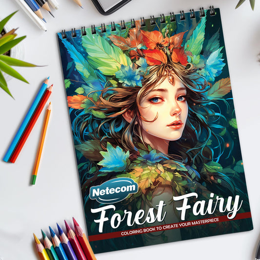 Forest Fairies Spiral Bound Coloring Book, Enchanting Forest Fairies for a Magical Coloring Escape, Perfect for Fans of Fantasy and Nature's Mystique