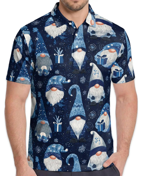 Christmas Gnome Polo Shirt - Cozy Nordic Holiday Style | Netecom