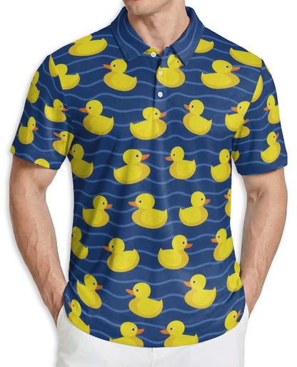 Yellow Duck Pattern Polo Shirt | Netecom