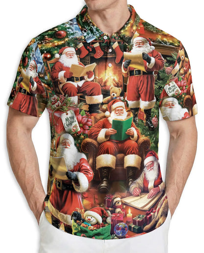 Santa Christmas Polo Shirt – Holiday Festive Style | Netecom