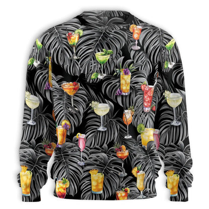Proud Bartender Cocktails Tropical Sweatshirt, 3D All Over Print Beach Drink Crewneck Pullover for Men Women, Bartender Gift - Netecom