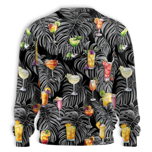 Proud Bartender Cocktails Tropical Sweatshirt, 3D All Over Print Beach Drink Crewneck Pullover for Men Women, Bartender Gift - Netecom