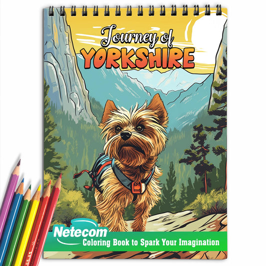 Journey of Yorkshire Spiral Bound Coloring Book, "A Coloring Journey through  History, Culture, and Natural  Beauty - 30 Captivating  Illustrations"