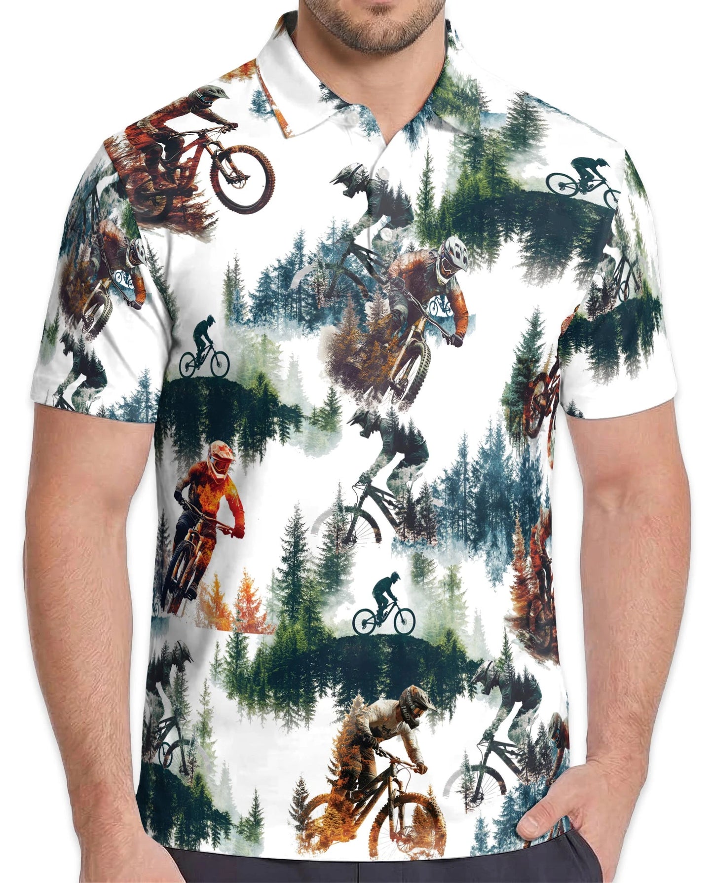Mountain Biking Polo Shirt for Men – Outdoor Adventure Style | Netecom
