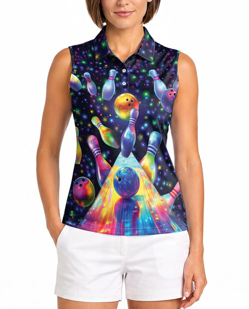 Bowling Sleeveless Polo Shirt for Women | Netecom