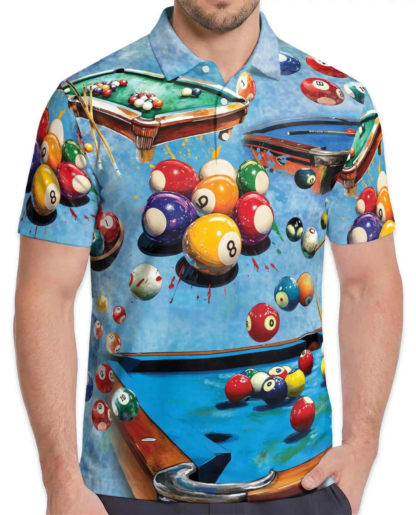 Billiards Pool Polo Shirt - Cue Sports Design | Netecom