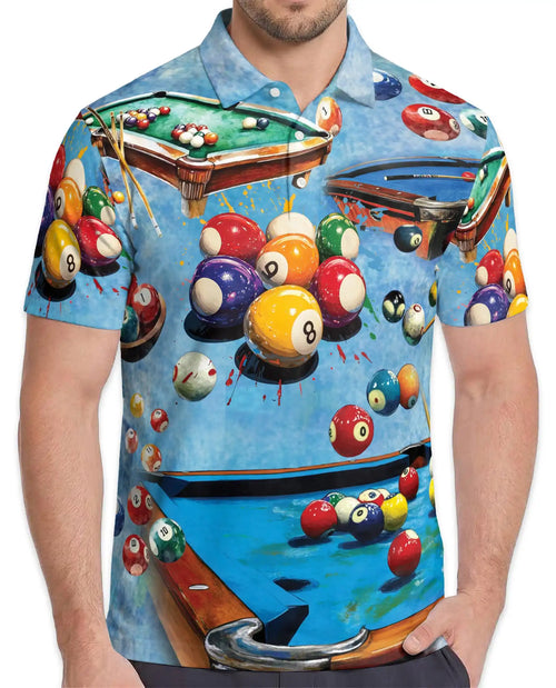 Billiards Pool Polo Shirt - Cue Sports Design | Netecom