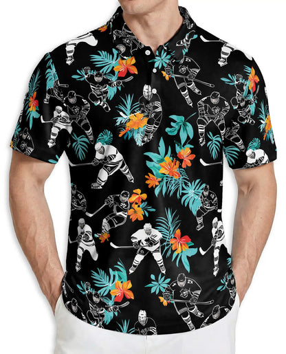 Hockey Hawaiian 3D Polo Shirt | Netecom