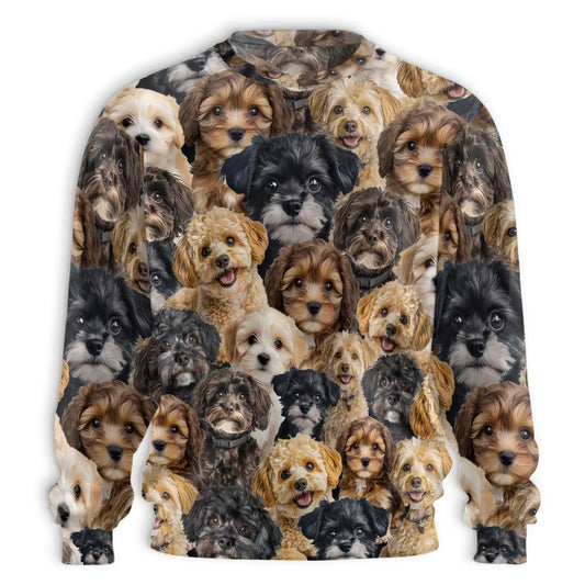Schnoodle Awesome Sweatshirt, 3D All Over Print Cute Dog Crewneck Pullover for Men Women, Schnoodle Lover Gift - Netecom